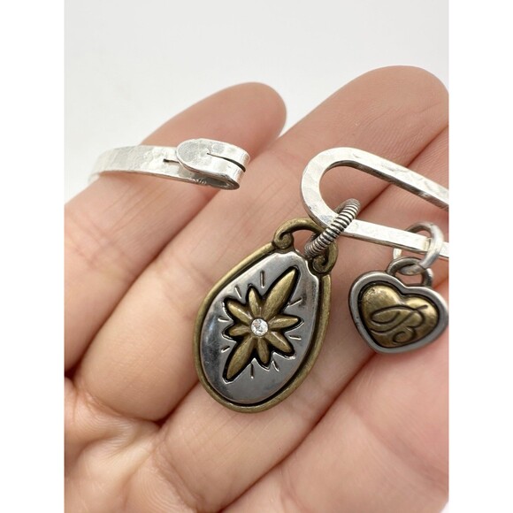 Brighton "Joy To The World" Bangle Bracelet Silver Plated Jewelry Signed - Picture 4 of 5